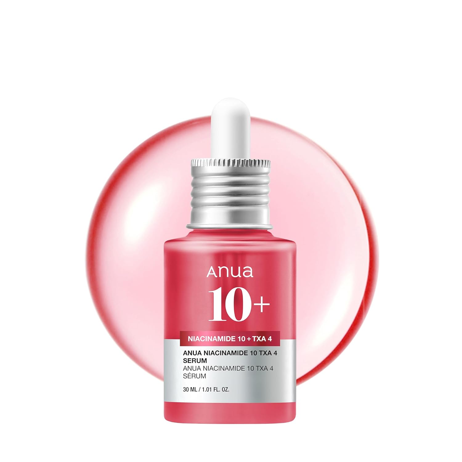 Anua Niacinamide 10 + TXA 4 Serum, Hyaluronic Acid, Tranexamic Acid, Vitamin B12, Facial Serum for Glass Skin, Clarifying, Colorful complexion, Korean Skin Care