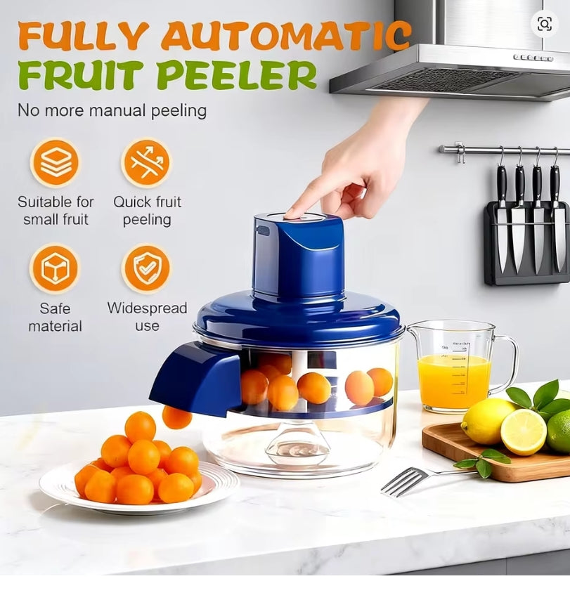 Rechargeable Electric Fruit & Vegetable Peeler | Portable Automatic Peeling Tool for Grapes, Cherry Tomatoes & Garlic