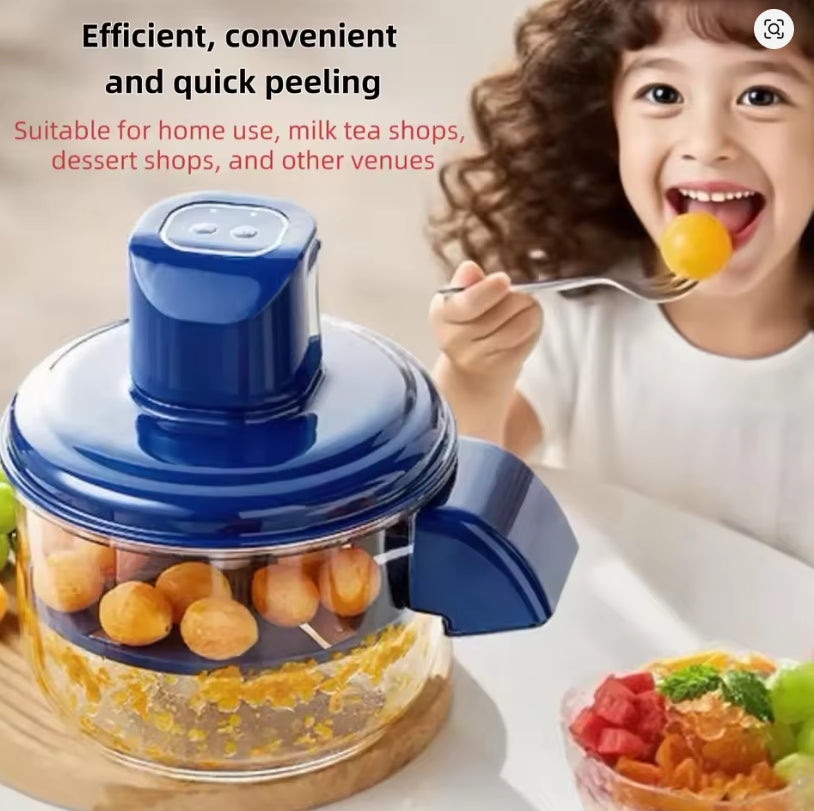 Rechargeable Electric Fruit & Vegetable Peeler | Portable Automatic Peeling Tool for Grapes, Cherry Tomatoes & Garlic