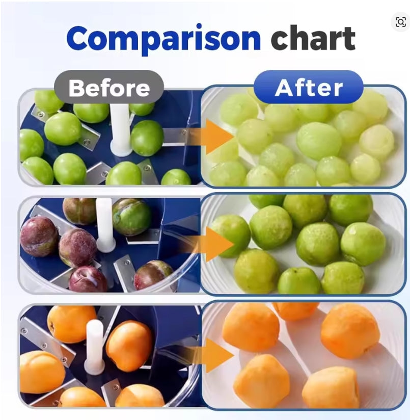 Rechargeable Electric Fruit & Vegetable Peeler | Portable Automatic Peeling Tool for Grapes, Cherry Tomatoes & Garlic