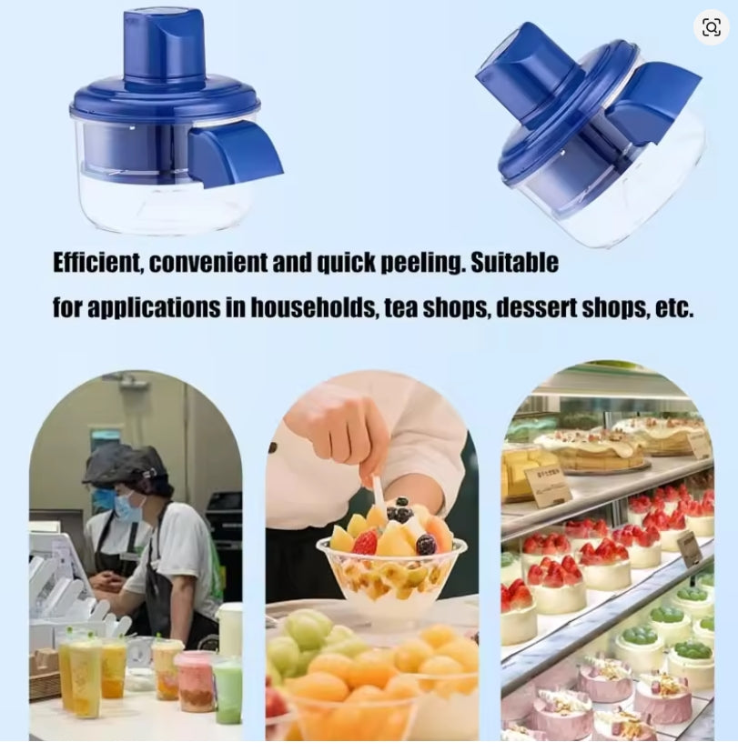 Rechargeable Electric Fruit & Vegetable Peeler | Portable Automatic Peeling Tool for Grapes, Cherry Tomatoes & Garlic