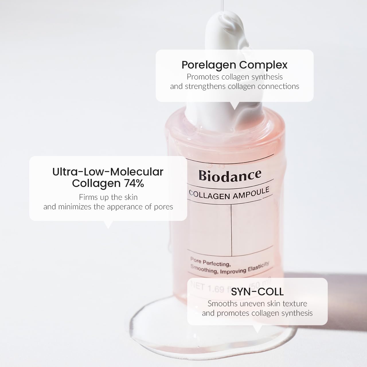 Biodance Collagen Ampoule | Korean Collagen Serum for Face, Pore Minimizing & Anti Aging Face Serum for Women