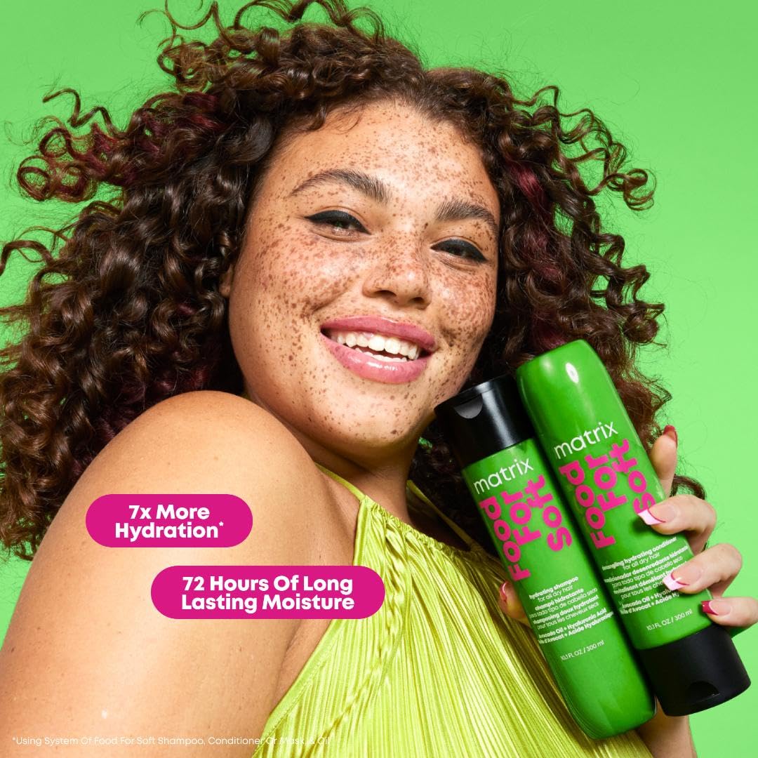 MATRIX Food For Soft Shampoo for Dry, Vulnerable Hair - Moisturizes, Softens and Smooths With Avocado Oil and Hyaluronic Acid, Vegan