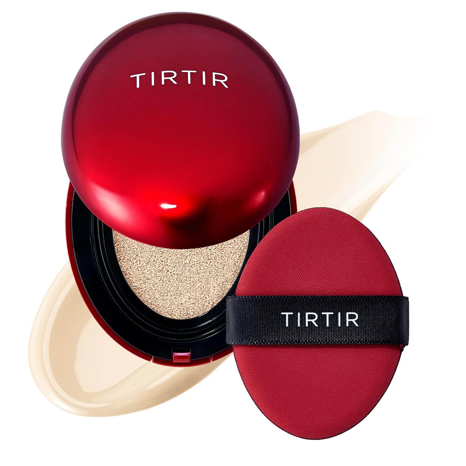 TIRTIR Mask Fit Red Cushion Foundation | Full Cover, Weightless, Skin Fit, Satin Glow Finish, Korean Makeup, K-Beauty