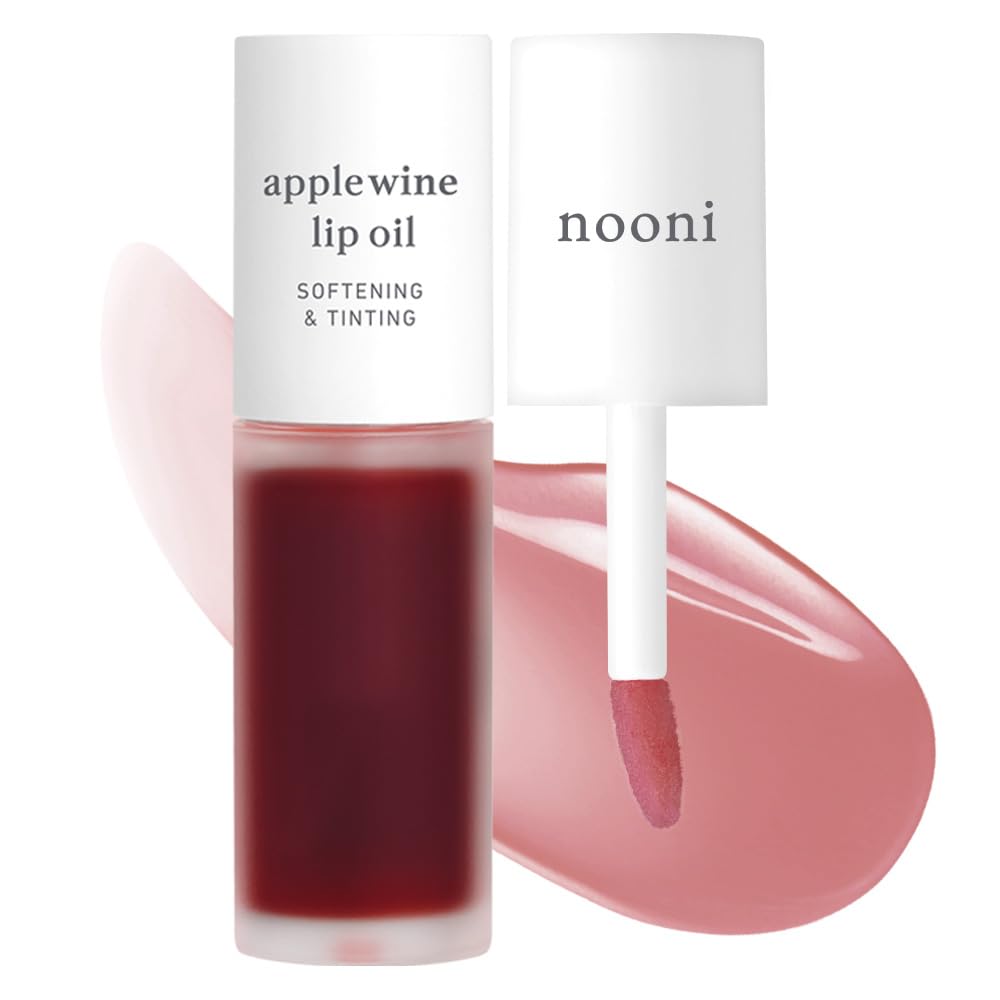 NOONI Korean Lip Oil - Applewine | Long-Lasting, Moisturizing, Plumping
